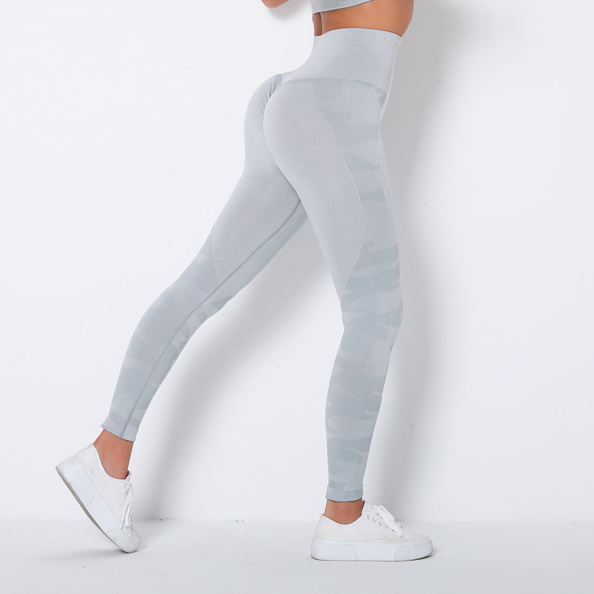 Ladies Simple High Waist Seamless Yoga Pants