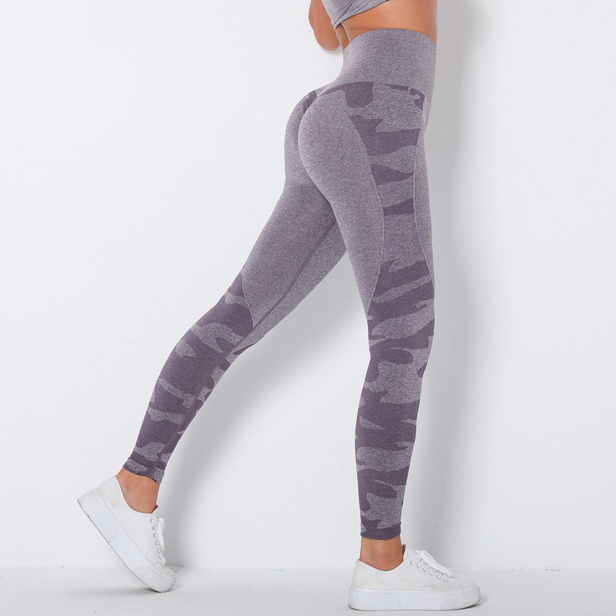 Ladies Simple High Waist Seamless Yoga Pants