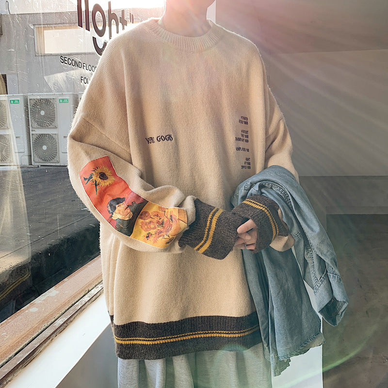 Large Size Loose Retro Japanese Men's Sweater