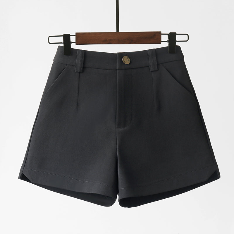 High Waist Slim Black Suit Casual Pants