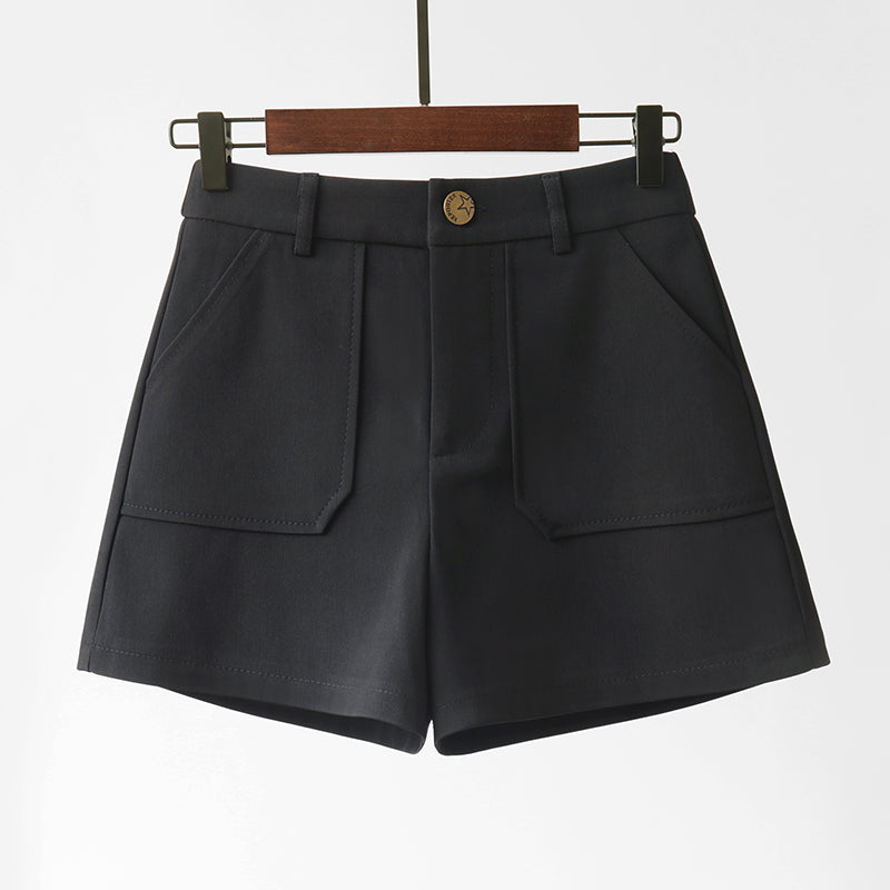 High Waist Slim Black Suit Casual Pants