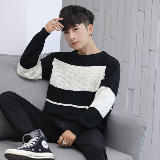 Løs Herre Pullover Rund Hals Bundsweater