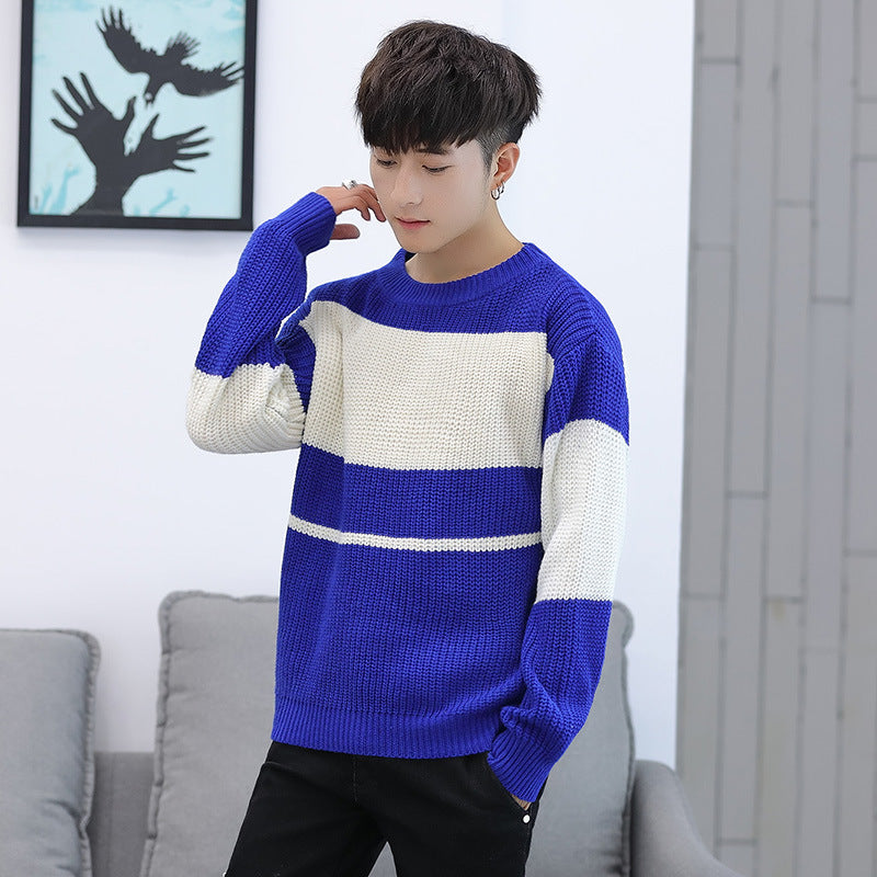 Loose Men's Pullover Round Neck Bottoming Sweater