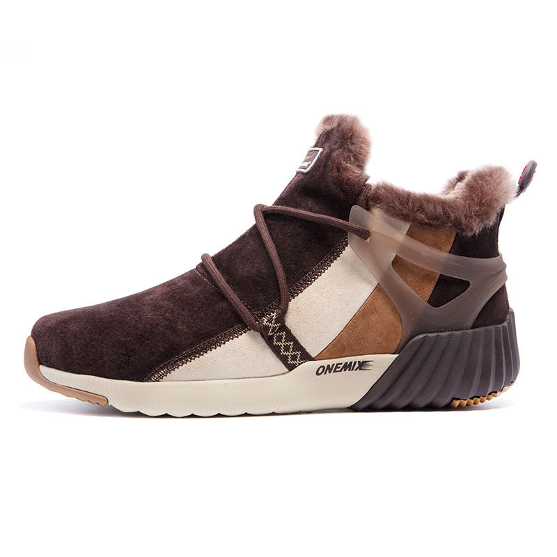 New Couple Mid High And Velvet Shoes Men's And Women's Sports Warm Snow Boots