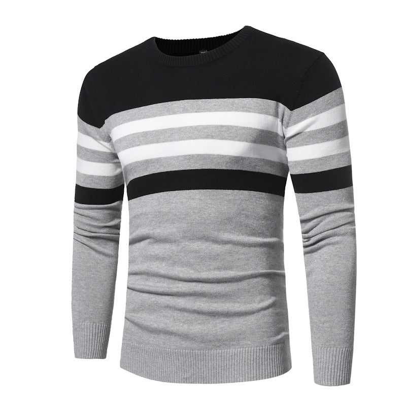 Men's Striped Thick Warm Knitted Sweater