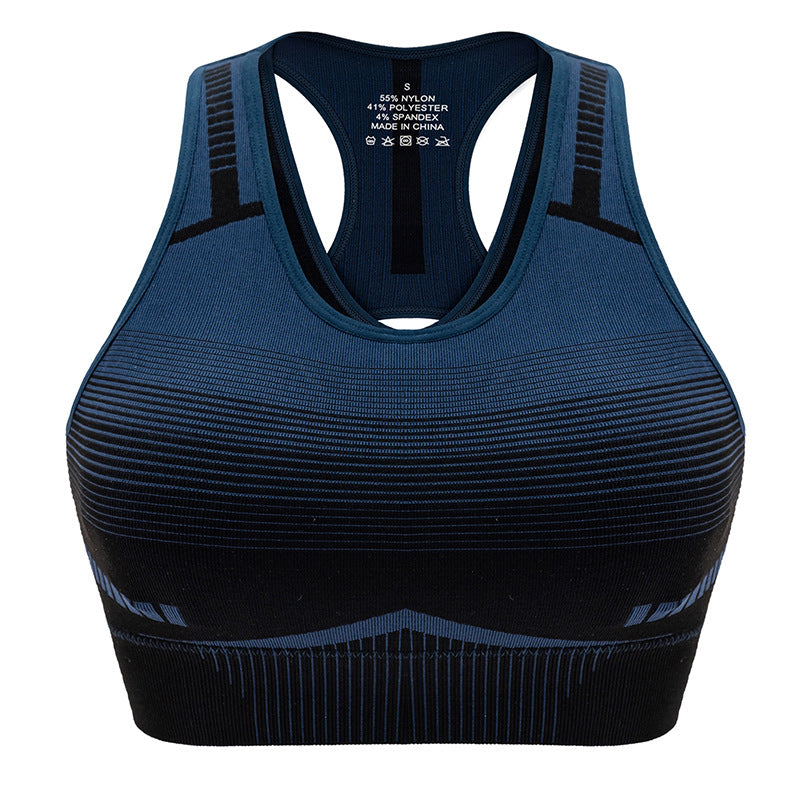 Shock-Proof Gathering And Anti-Sagging Fitness Beauty Back Bra Gradient Color Sports Bra