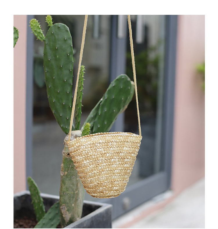 StrawBag Wheat Straw Female Beach Korean Style Handmade Straw Messenger Small Bag
