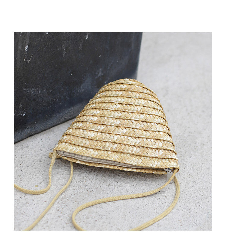 StrawBag Wheat Straw Female Beach Korean Style Handmade Straw Messenger Small Bag