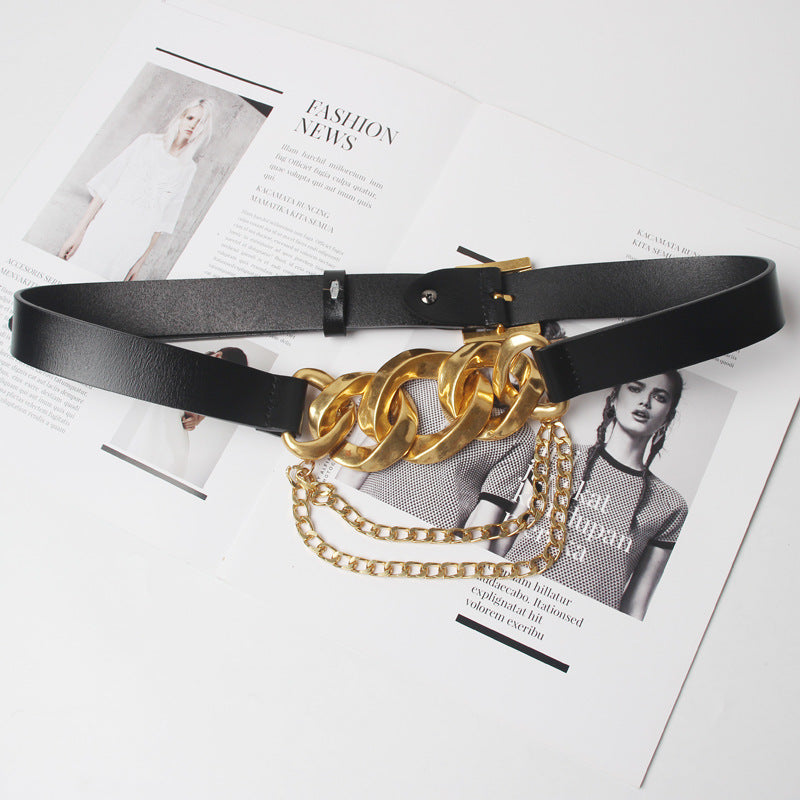 Street shot fashion metal chain link
