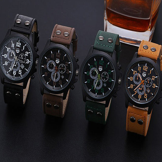 Leisure Sports Three-EyeDigitalScale Quartz Watch