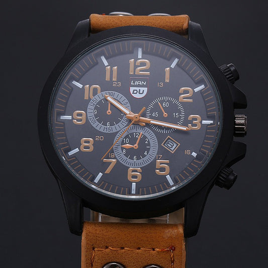 Leisure Sports Three-EyeDigitalScale Quartz Watch