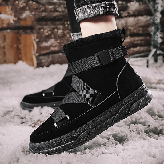 High-Top Men's Casual Martin Boots Northeast Thick Cotton Shoes