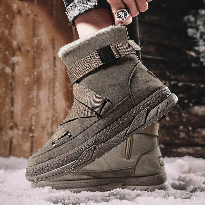High-Top Men's Casual Martin Boots Northeast Thick Cotton Shoes