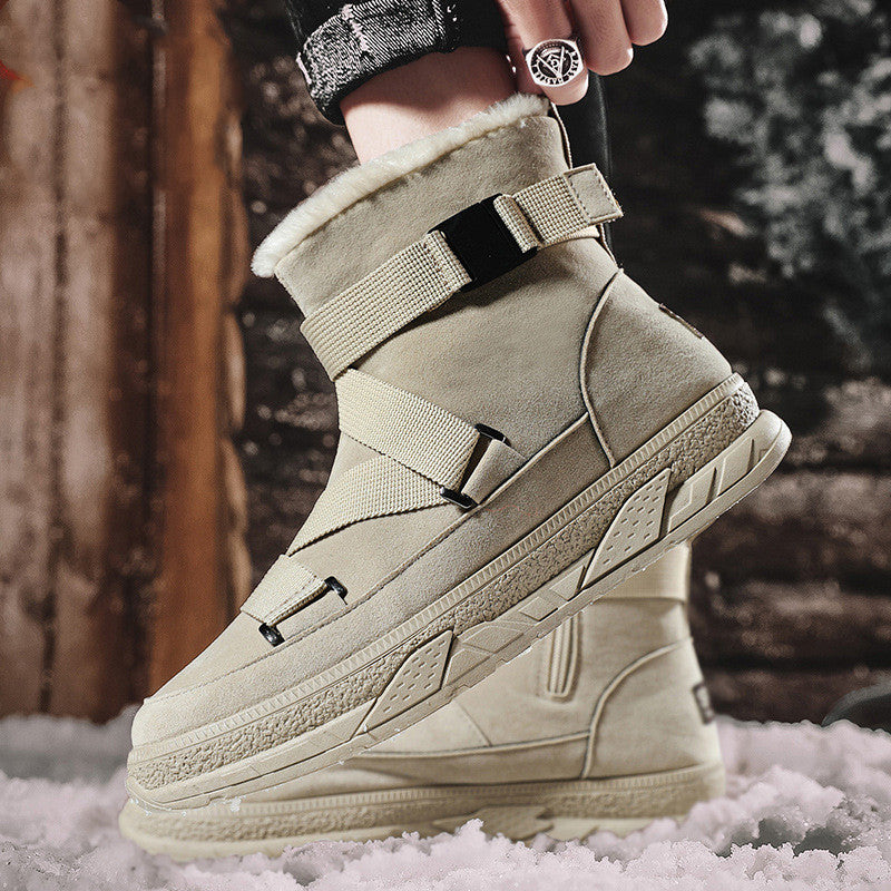 High-Top Men's Casual Martin Boots Northeast Thick Cotton Shoes