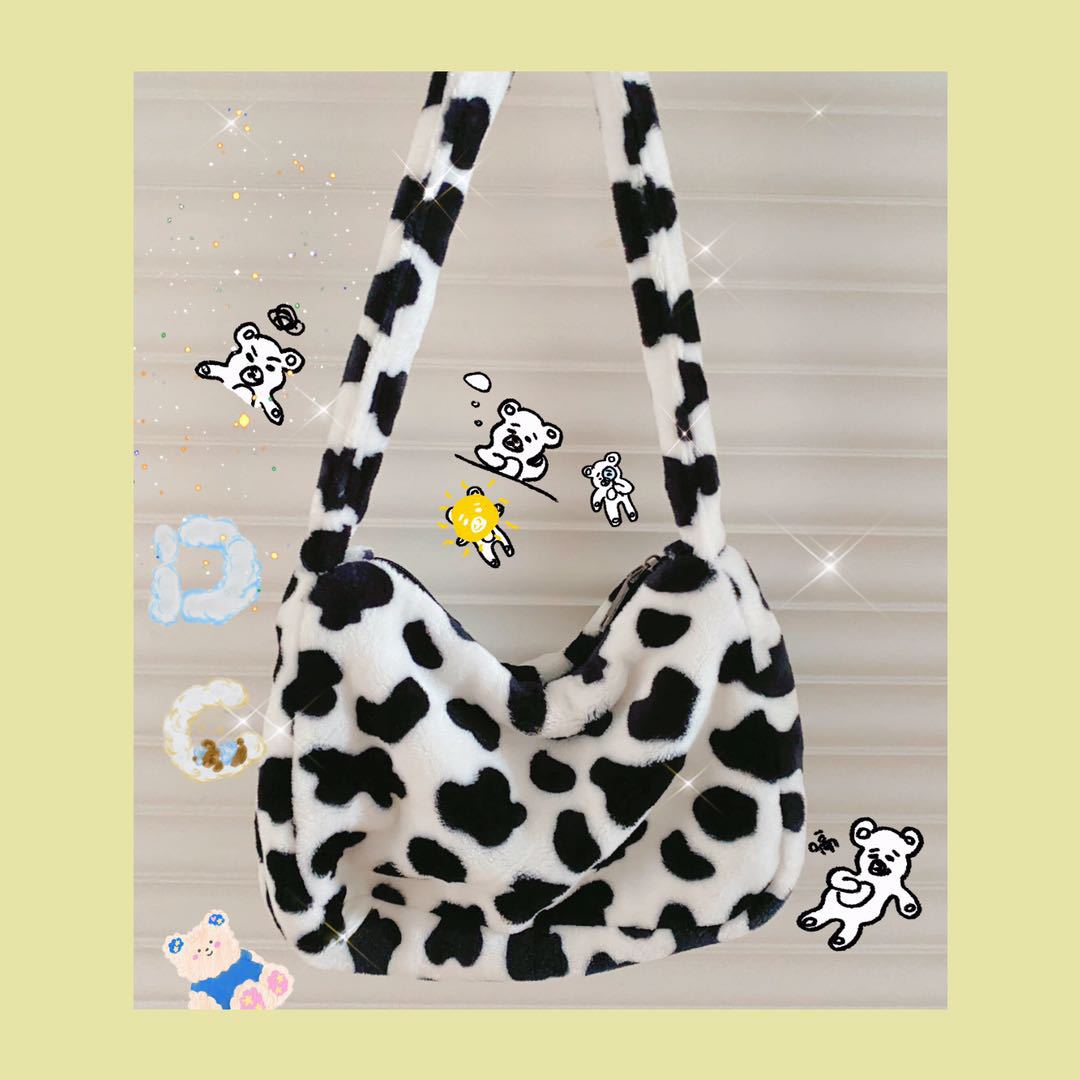 Cute Girl Heart Student Single Shoulder Bag Retro French Armpit Bag