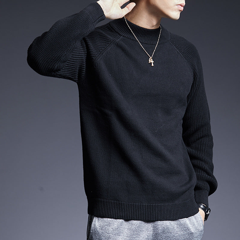 Knitted Sweater Solid Color Sweater