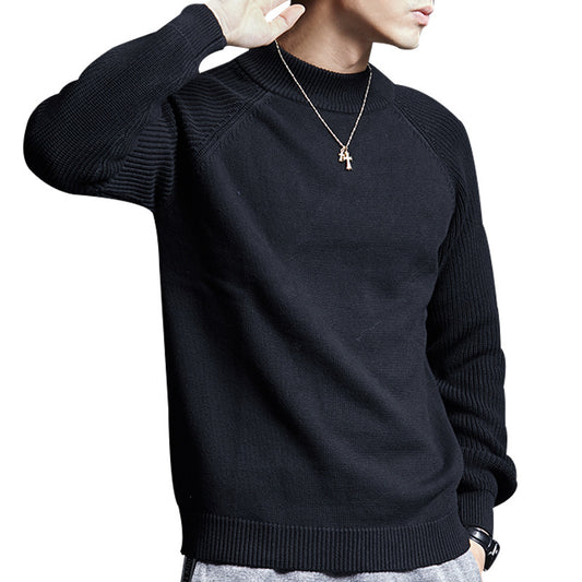 Knitted Sweater Solid Color Sweater