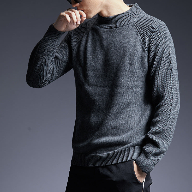 Knitted Sweater Solid Color Sweater