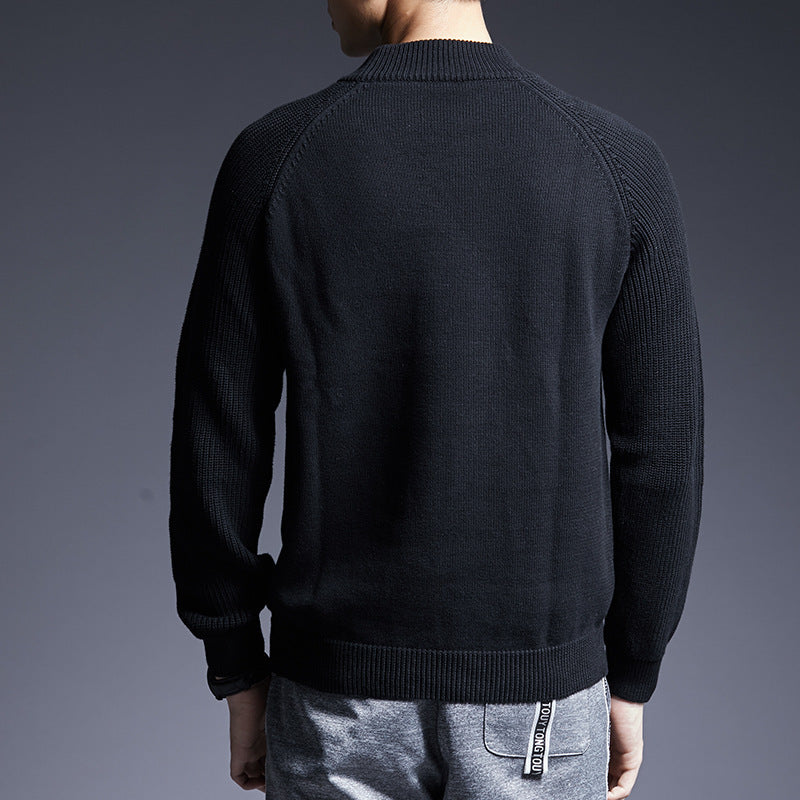 Knitted Sweater Solid Color Sweater