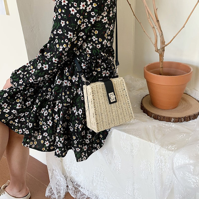 Popular New Fashion Woven Hand-Held Western Style One-Shoulder Diagonal Bag