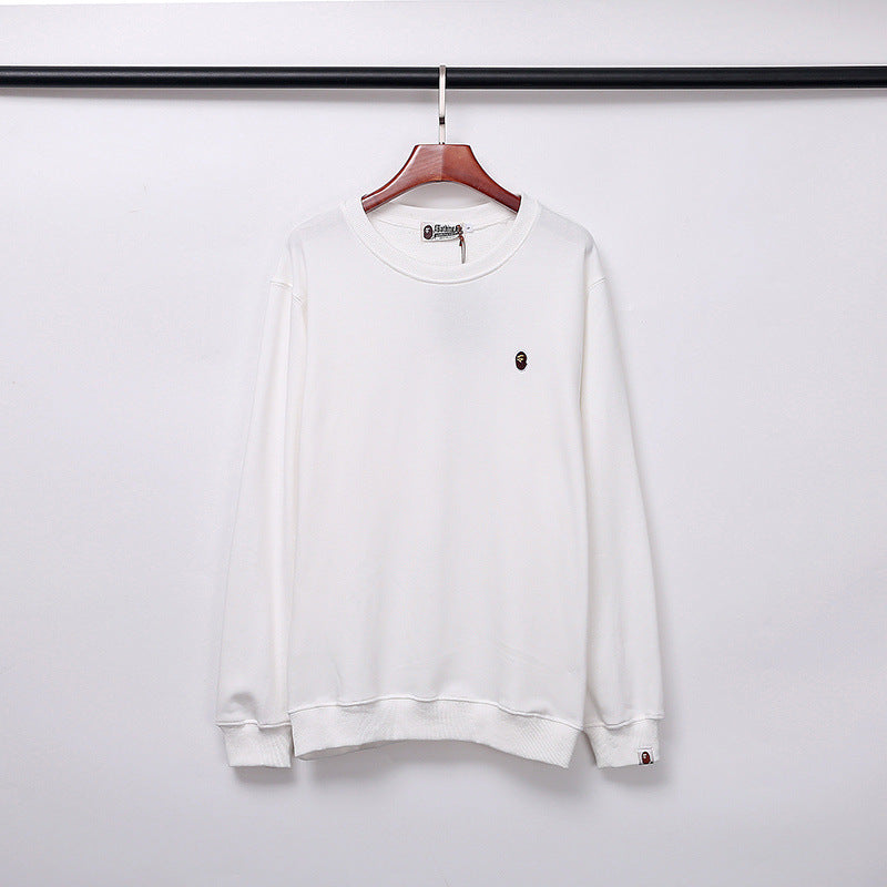 Japanese Trendy Brand Chest Embroidered Round Neck Sweater