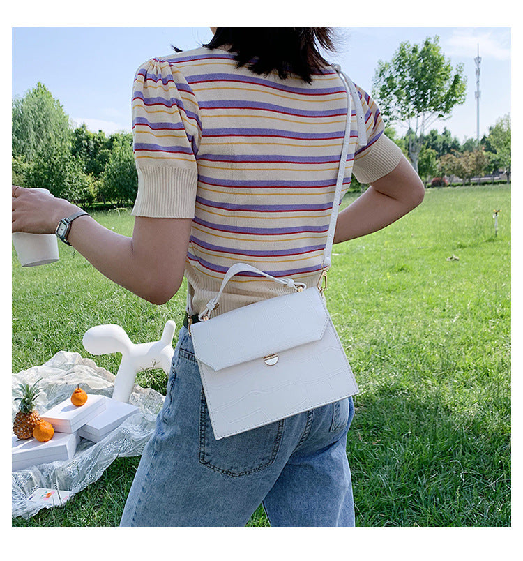 Net Celebrity Korean Version Of Simple Single-Shoulder Messenger Bag