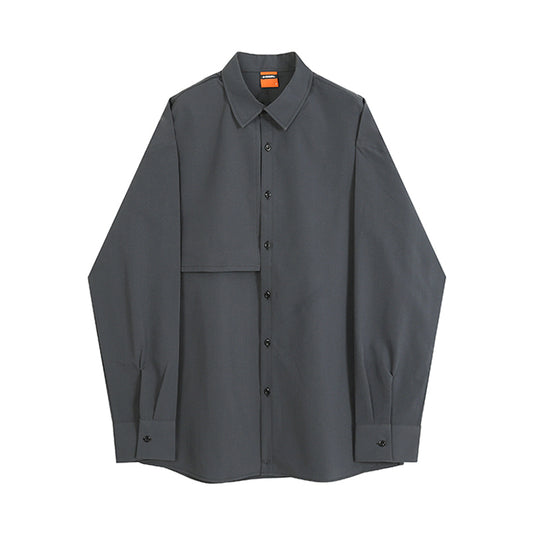 Temperament Retro Drape Non-iron Casual Shirt Loose