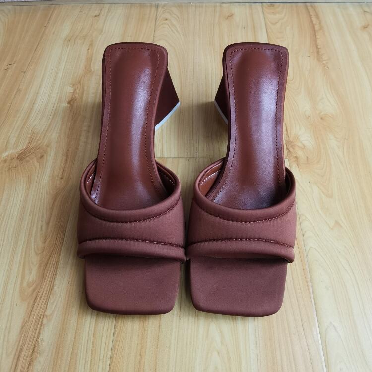 Catwalk Fashion Sandals And Slippers Female High-Heel Printed Fish Mouth Shoes