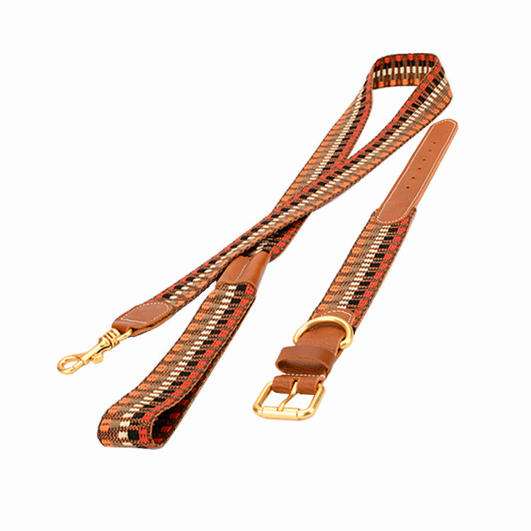 Dog Collar Woven Pet Collar Traction Rope Super Wide Medium Dog Large Dog