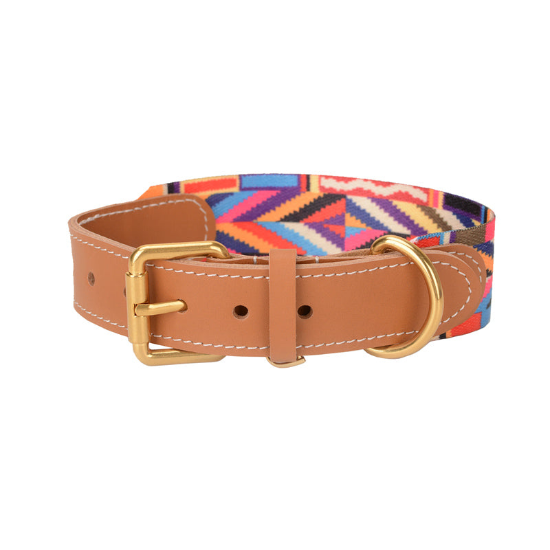 Dog Collar Woven Pet Collar Traction Rope Super Wide Medium Dog Large Dog