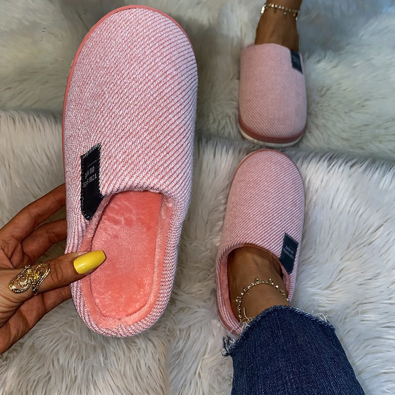 Household Thick-soled Warm Fur Slippers