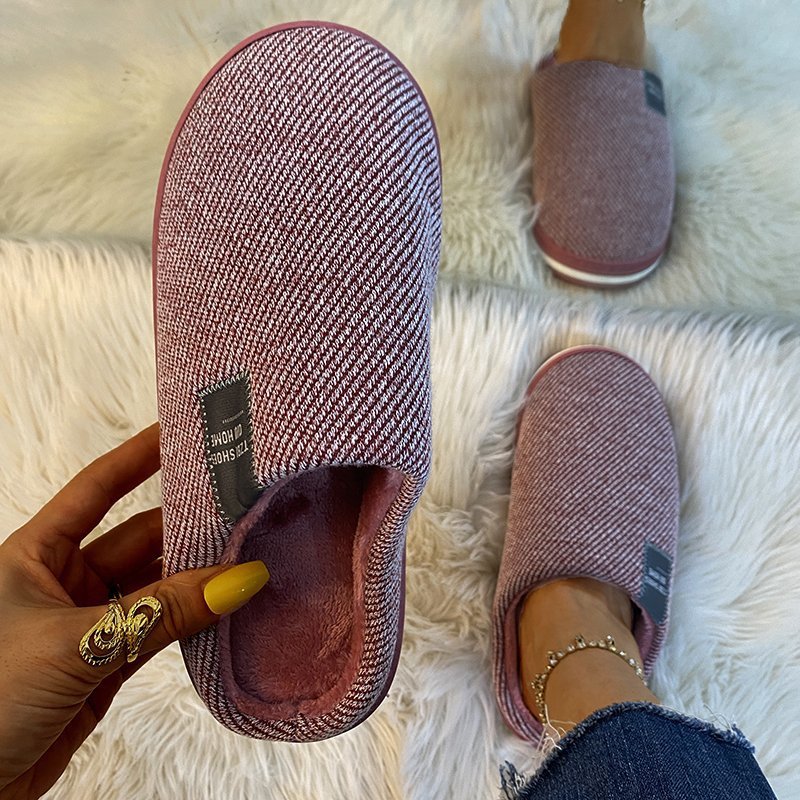 Household Thick-soled Warm Fur Slippers