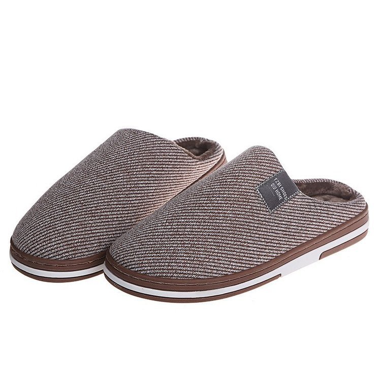 New Large Size Cotton Mop Home Indoor Household Flat Bottom Non Slip Warm Slippers