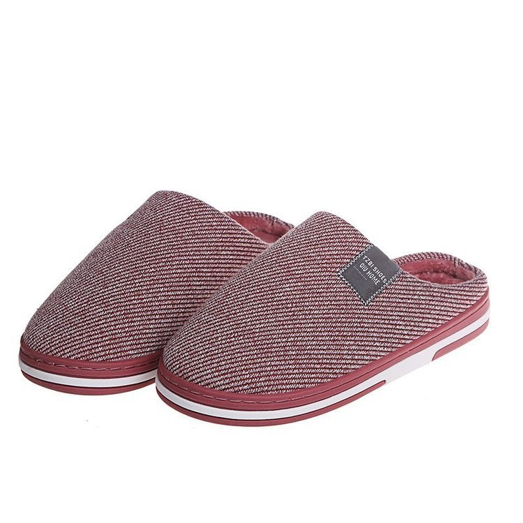 New Large Size Cotton Mop Home Indoor Household Flat Bottom Non Slip Warm Slippers