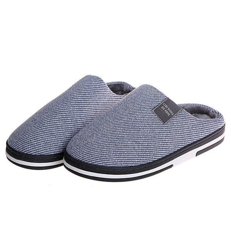 New Large Size Cotton Mop Home Indoor Household Flat Bottom Non Slip Warm Slippers