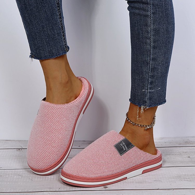 New Large Size Cotton Mop Home Indoor Household Flat Bottom Non Slip Warm Slippers