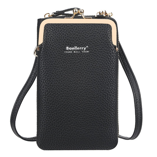 Dametaske, Crossbody, Koreansk Udgave, Litchi Mønster, Passer Til Alt