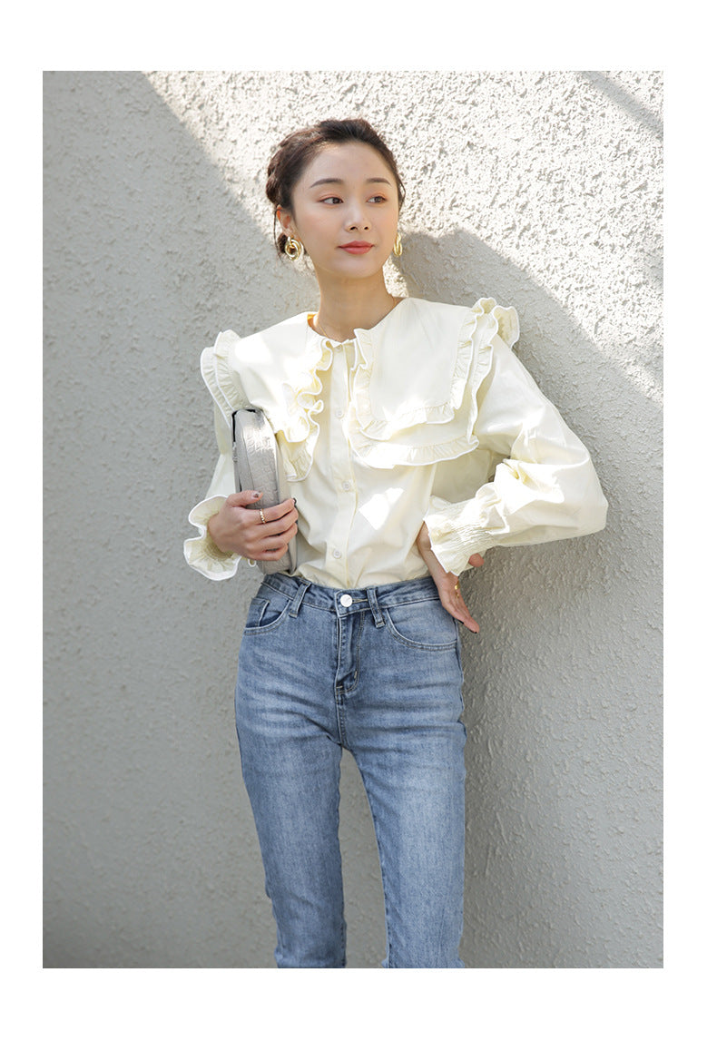 Women's Retro Stretch Irregular Little Feet Jeans