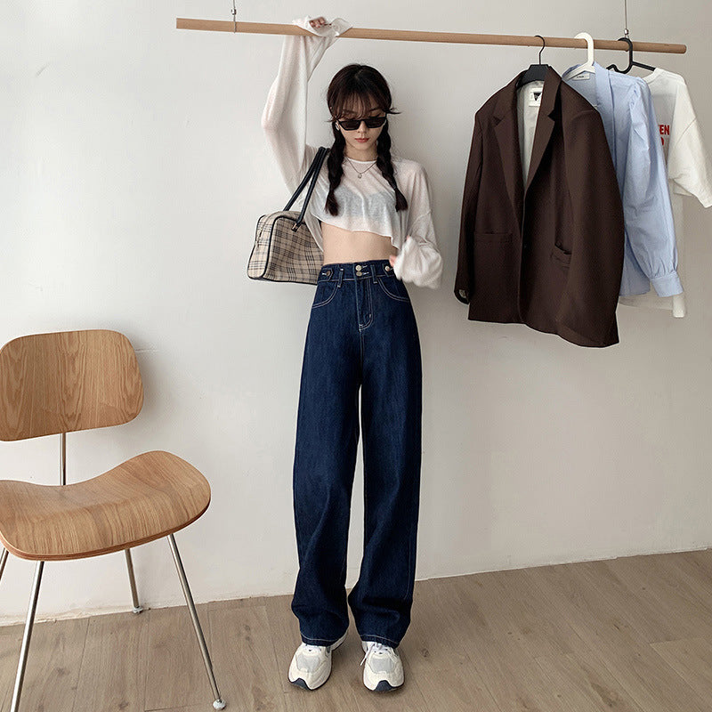 Autumn And Winter Casual Pants, Small Son Denim Wide Leg Pants