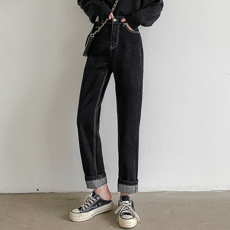 Women's Black Jeans are Straight and Loose Slim and Tall