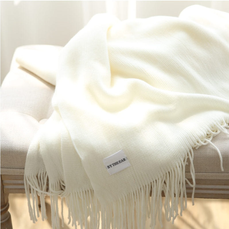 Summer Air Conditioning Blanket Knitting Leisure Decorative Tassel Sofa Cover