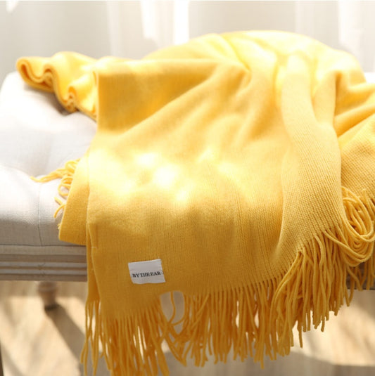 Summer Air Conditioning Blanket Knitting Leisure Decorative Tassel Sofa Cover