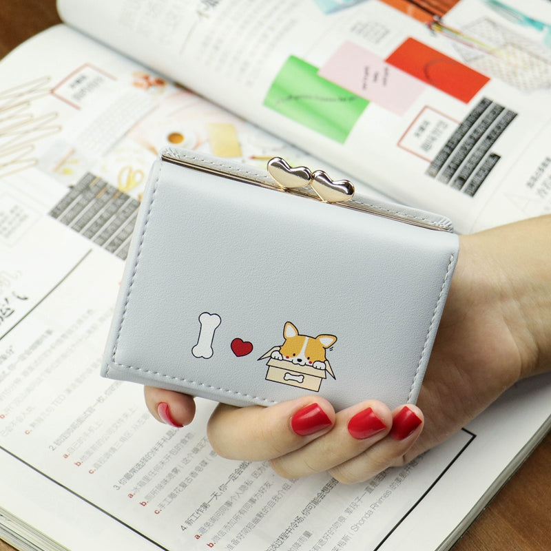 Cute Japanese Girl Heart Coin Purse Korean Small Short Paragraph