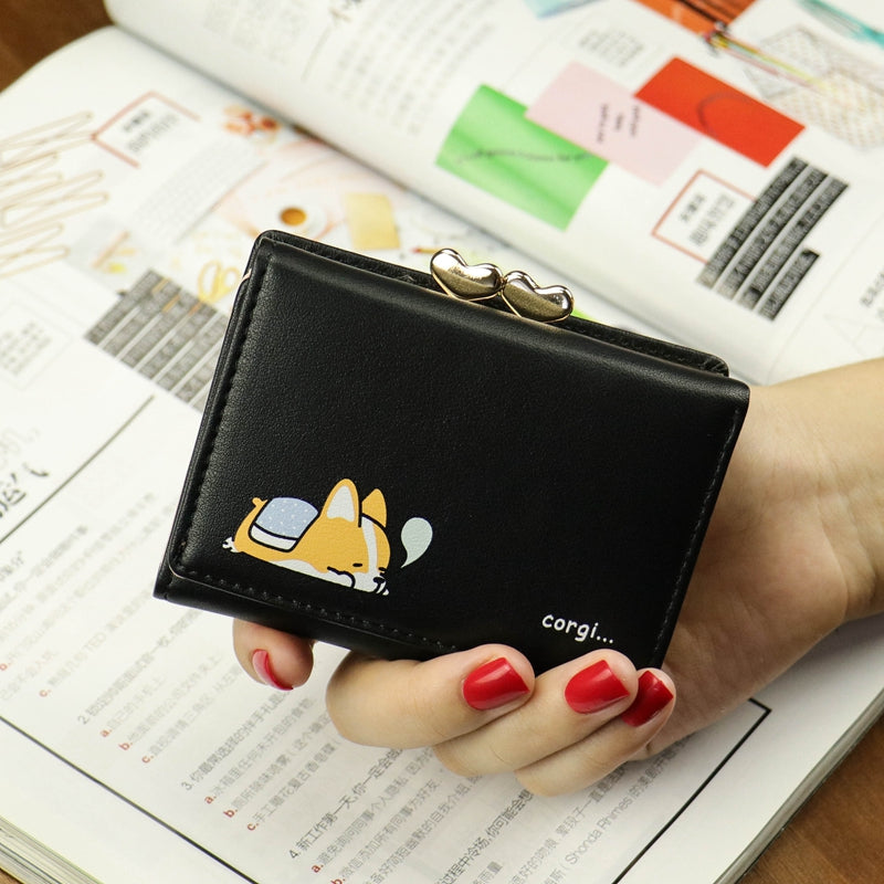 Cute Japanese Girl Heart Coin Purse Korean Small Short Paragraph
