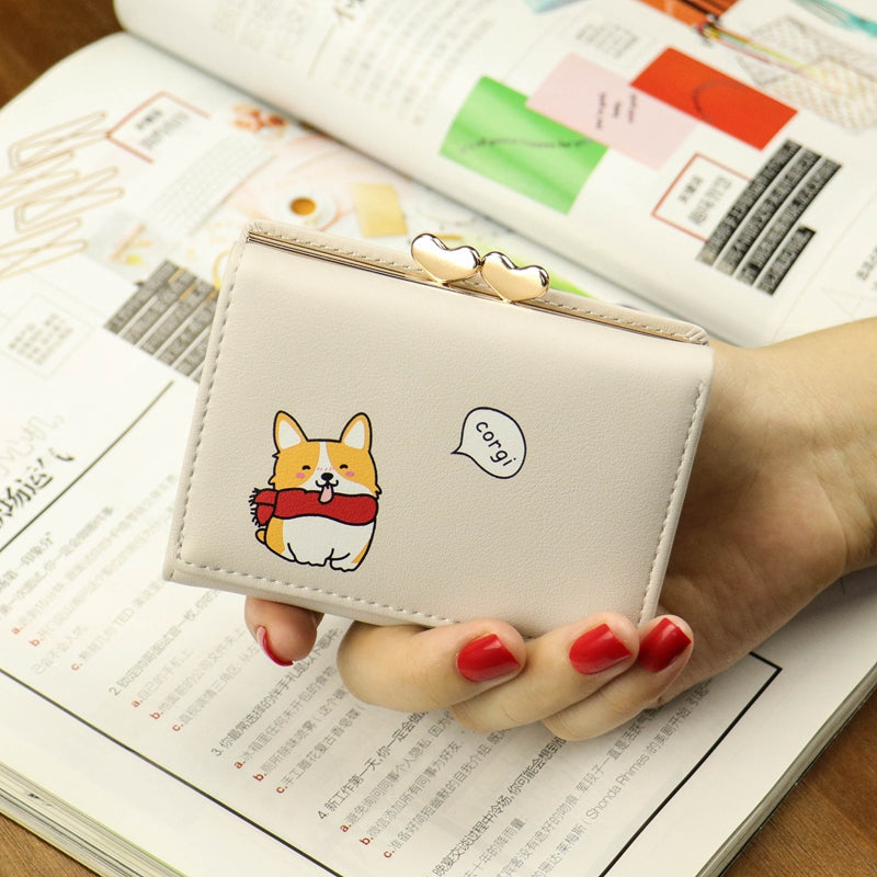 Cute Japanese Girl Heart Coin Purse Korean Small Short Paragraph