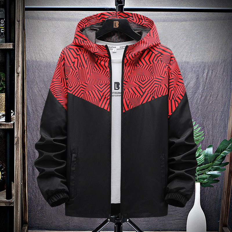 Men's Hooded Jacket Running Windbreaker