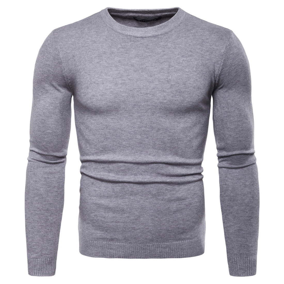 Men's Round Neck Knitted Long Sleeve Sweater