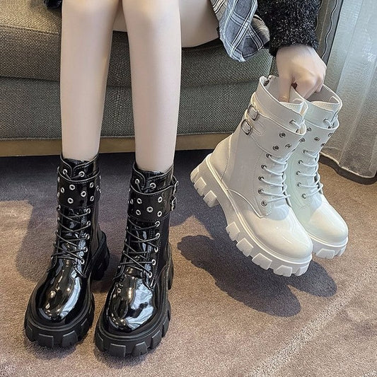 Thick-Soled Martin Boots Women's British Style New Boots