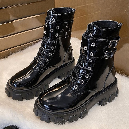 Thick-Soled Martin Boots Women's British Style New Boots