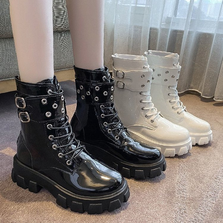 Thick-Soled Martin Boots Women's British Style New Boots
